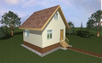 Дом 6х6 (двускатная крыша)